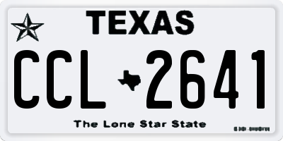 TX license plate CCL2641