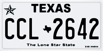 TX license plate CCL2642