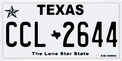 TX license plate CCL2644