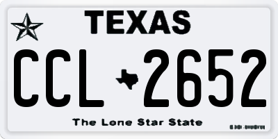 TX license plate CCL2652