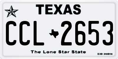 TX license plate CCL2653