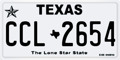 TX license plate CCL2654