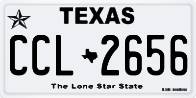 TX license plate CCL2656