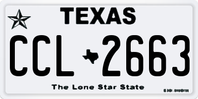TX license plate CCL2663
