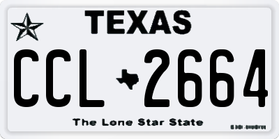TX license plate CCL2664