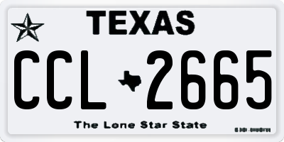 TX license plate CCL2665
