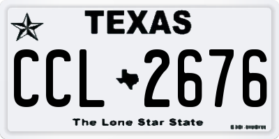 TX license plate CCL2676