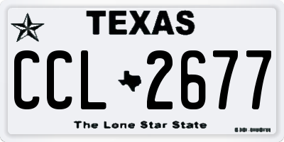 TX license plate CCL2677