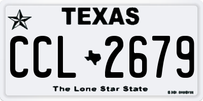 TX license plate CCL2679