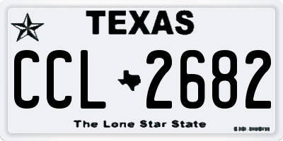TX license plate CCL2682