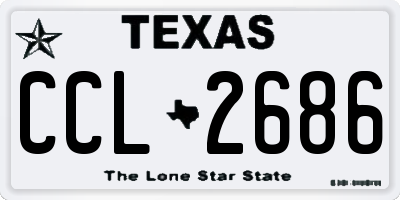 TX license plate CCL2686