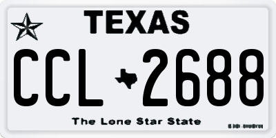 TX license plate CCL2688