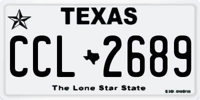 TX license plate CCL2689