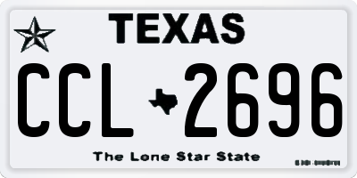 TX license plate CCL2696