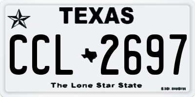 TX license plate CCL2697