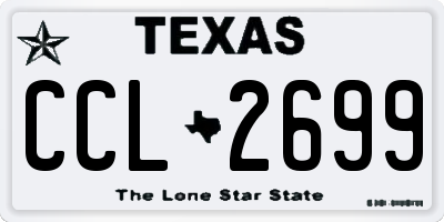 TX license plate CCL2699