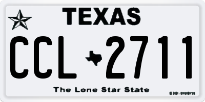 TX license plate CCL2711