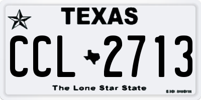 TX license plate CCL2713