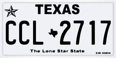 TX license plate CCL2717
