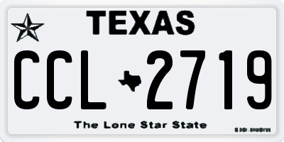 TX license plate CCL2719