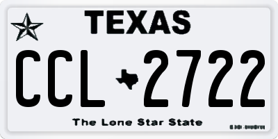 TX license plate CCL2722