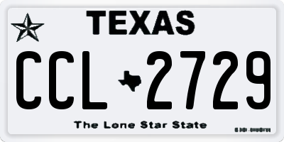 TX license plate CCL2729