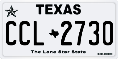 TX license plate CCL2730