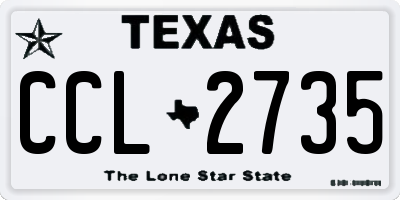 TX license plate CCL2735