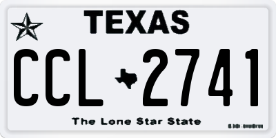 TX license plate CCL2741