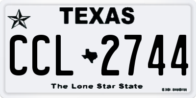 TX license plate CCL2744