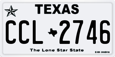 TX license plate CCL2746