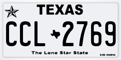 TX license plate CCL2769