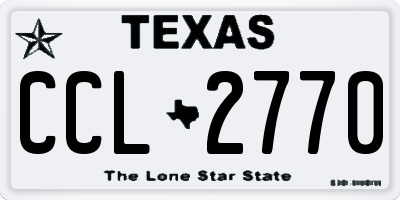 TX license plate CCL2770