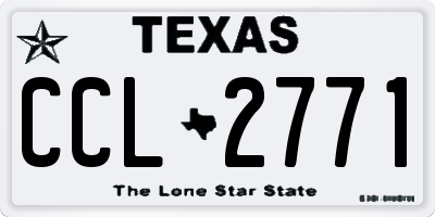 TX license plate CCL2771