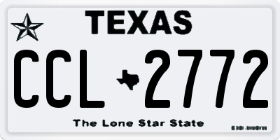 TX license plate CCL2772