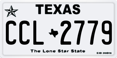 TX license plate CCL2779