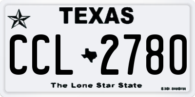 TX license plate CCL2780