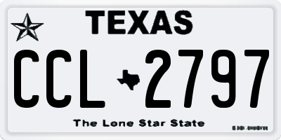 TX license plate CCL2797