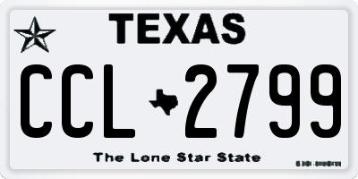 TX license plate CCL2799