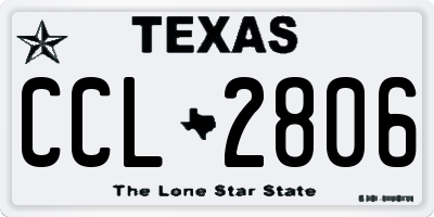 TX license plate CCL2806