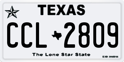 TX license plate CCL2809