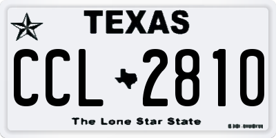 TX license plate CCL2810