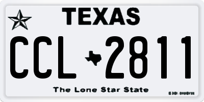 TX license plate CCL2811
