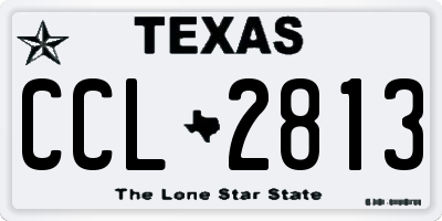 TX license plate CCL2813