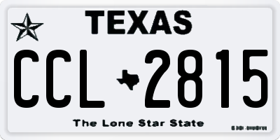 TX license plate CCL2815