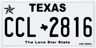 TX license plate CCL2816