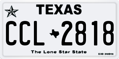TX license plate CCL2818