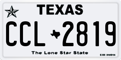 TX license plate CCL2819