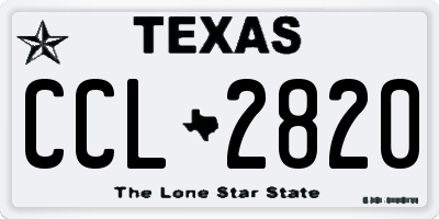 TX license plate CCL2820
