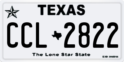 TX license plate CCL2822
